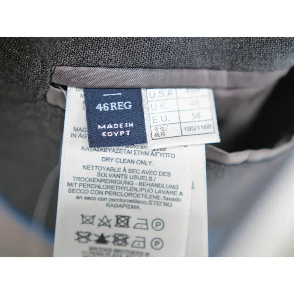 Brooks Brothers Explorer Collection Gray Blazer Vitale Jacket Mens 46R